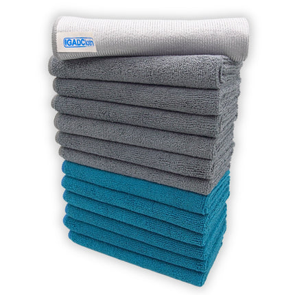 IGADCloth Sets of 12 Microfiber cloths 350gsm 40x40cm