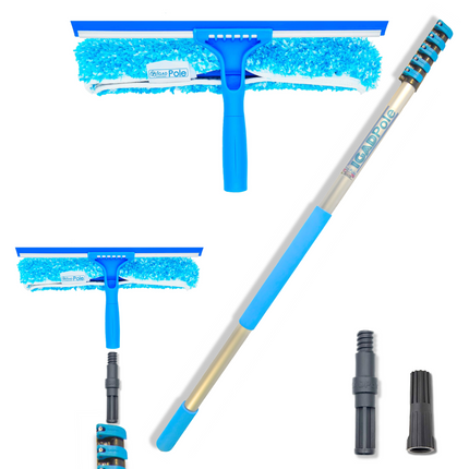 IGADPole 6m Aluminium Telescopic Pole and 14 inch(35cm) Squeegee Kit