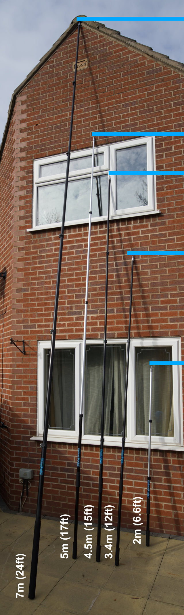 3/4 Extension Poles 4 pack - Zinc- 12 Long- 1.0 mm Thickness