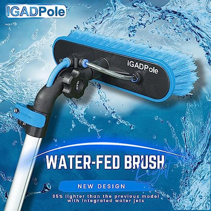 IGADPole 24ft (7m) Washing Kit: Water-fed Brush, Soap Dispenser and hose tap