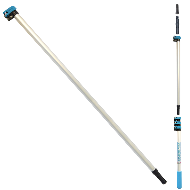 IGADPole Telescopic Pole with Threaded Connector, Use  with adaptors like: Paint Roller, Dusters, Squeegees, Gutter Cleaning