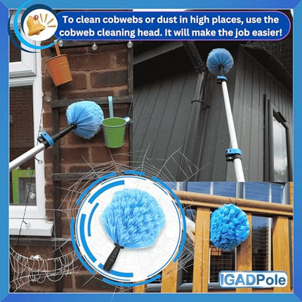 IGADPole 24ft (7m) Washing Kit: Water-fed Brush, Soap Dispenser and hose tap