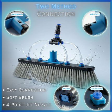 IGAD 40cm (16 Inch) Water-Fed Brush Accessory Kit, Blue, Nylon Blade, Plastic Handle