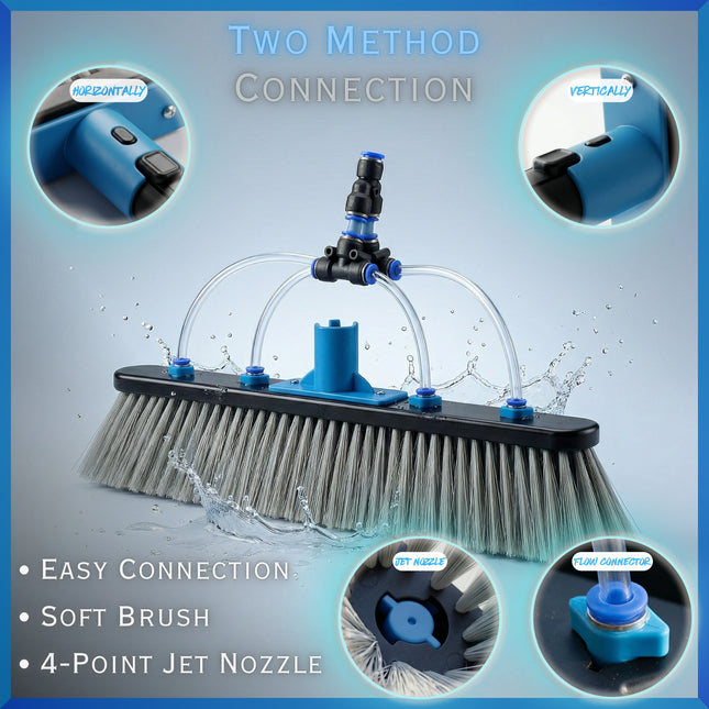 IGAD 40cm (16 Inch) Water-Fed Brush Accessory Kit, Blue, Nylon Blade, Plastic Handle
