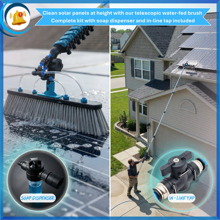 IGAD Solar Panel and Window Cleaning Kit with 7m (24ft) Extendable Pole
